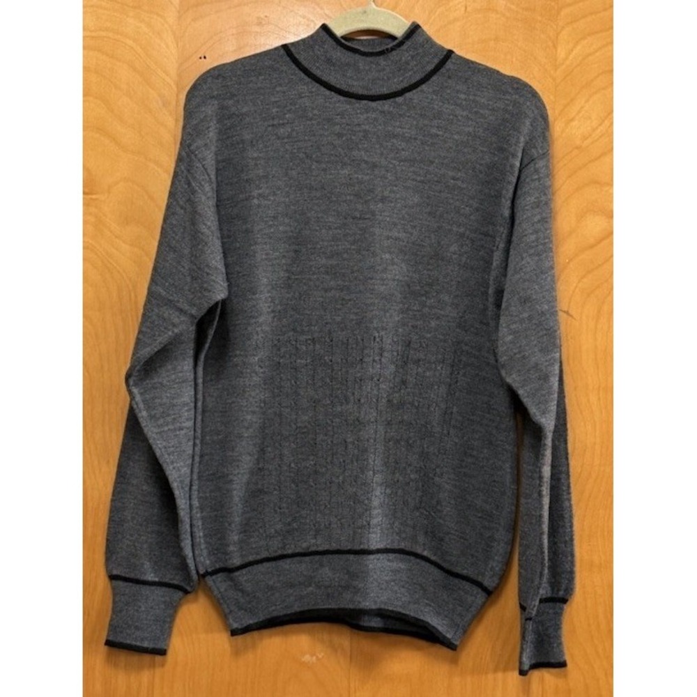 VTG Euro Flash Womens‎ Turtle Neck Sweater Made In Poland Gray Black Sz M